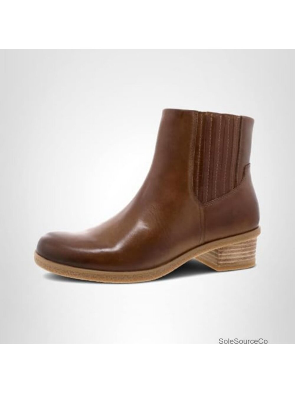 Waterproof Ankle Boots Burnished Leather Chelsea Bootie Women Memory Foam